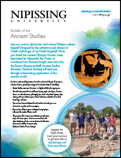 Ancient Studies brochure cover