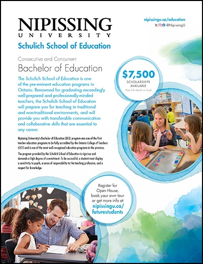 Bachelor of Education (BEd) program brochure cover