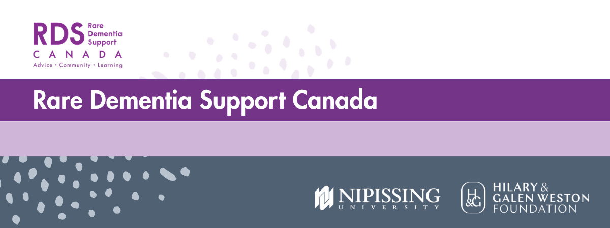 RDS Canada Banner that reads "Rare Dementia Support Canada"