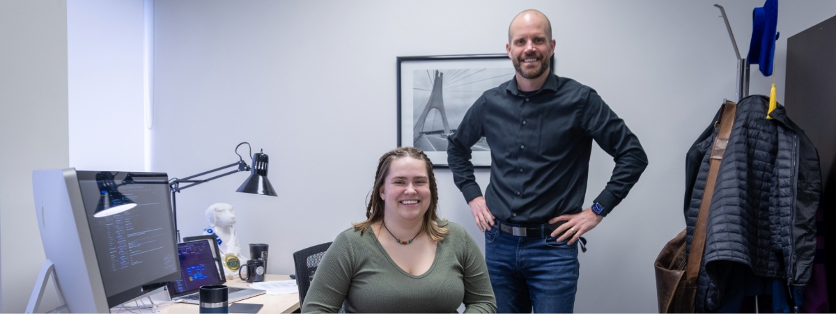 Alessia Montroy and Dr. Graydon Raymer