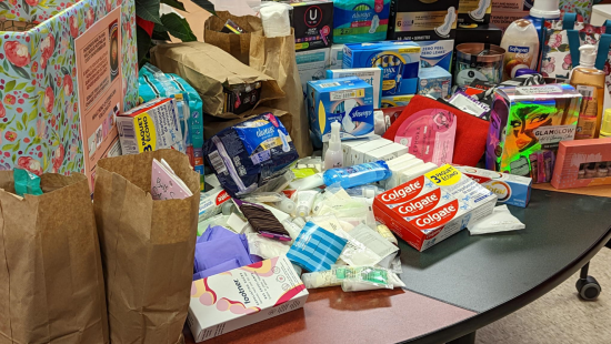 Putting theory into action: INDG 3106 Indigenous Health and Wellness students created an awareness-raising event and donation drive as part of the 16 Days of Activism Against Gender-Based Violence November 28, 2022.