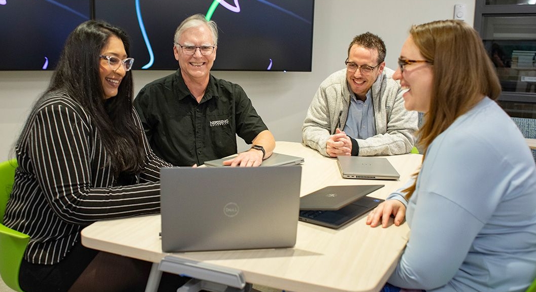 group working at desk