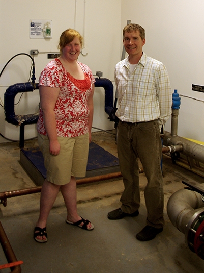 Dan Walters inside Dokis Nation water filtration plant