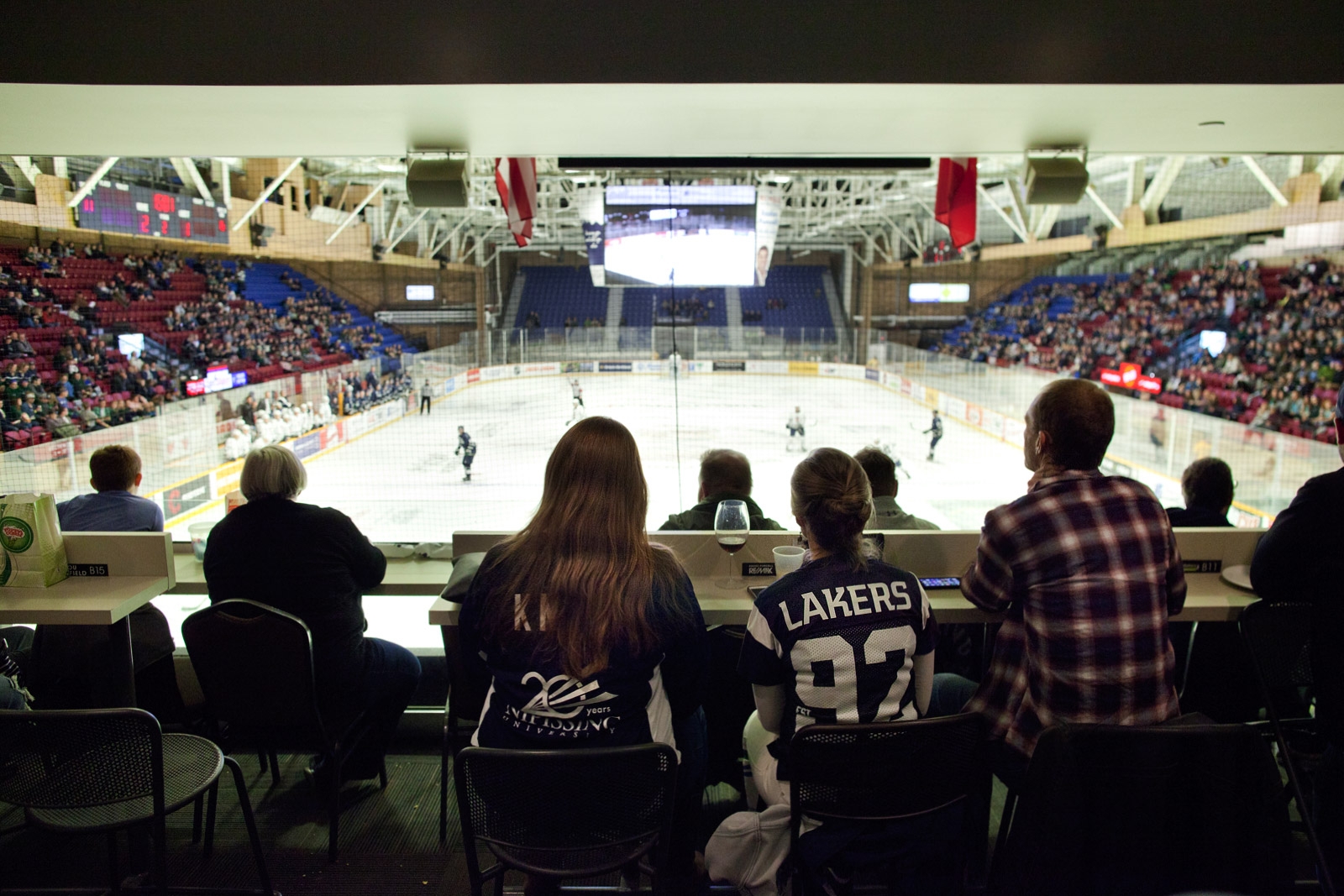 Hockey game VIPs