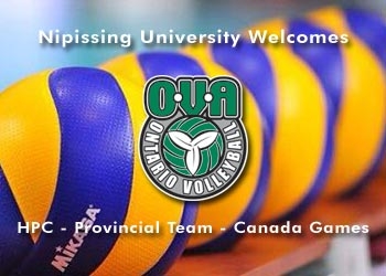 Photo of OVA logo and volleyballs