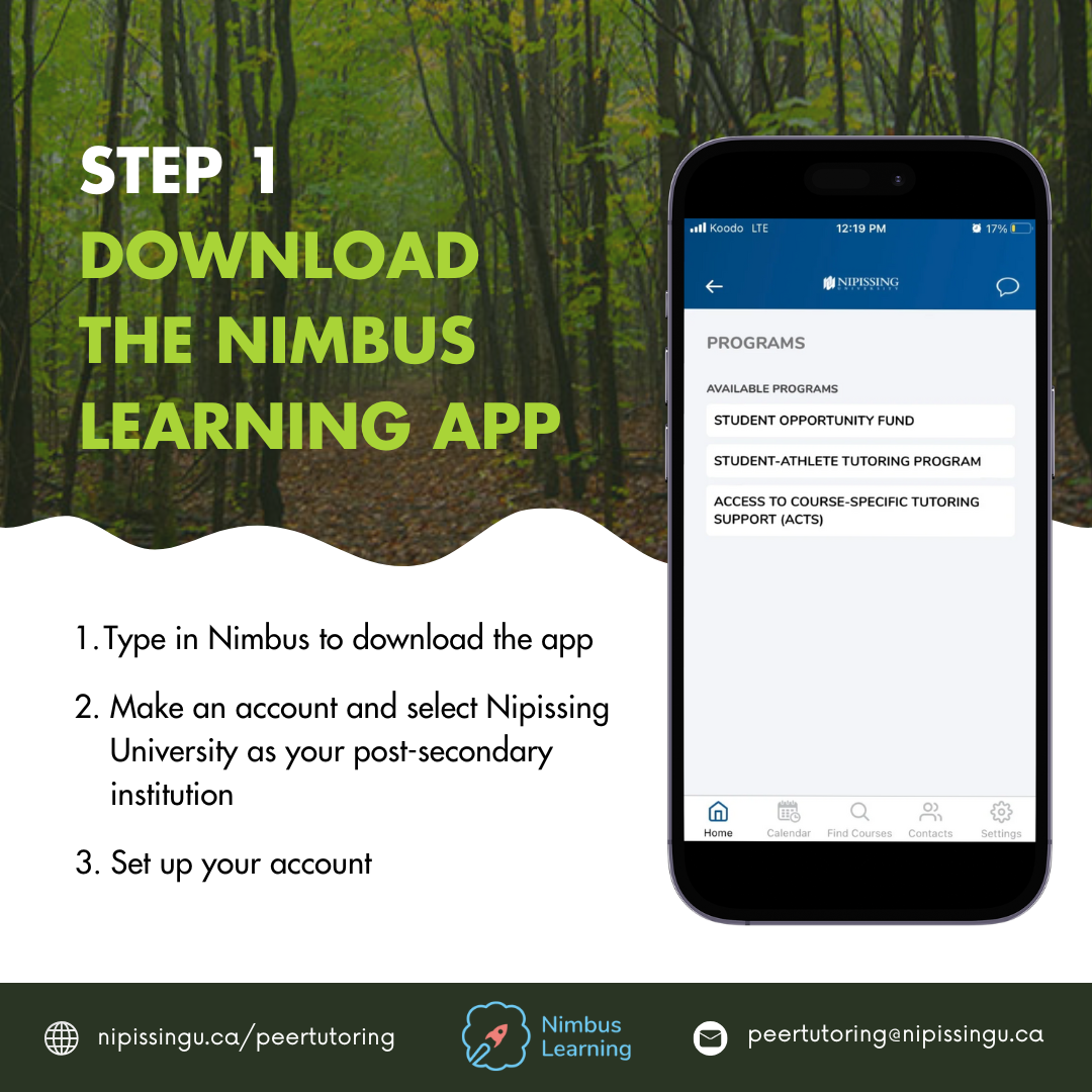 Peer Tutoring - Step 1: Download the Nimbus Learning App