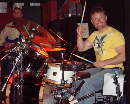 Rob G drumming