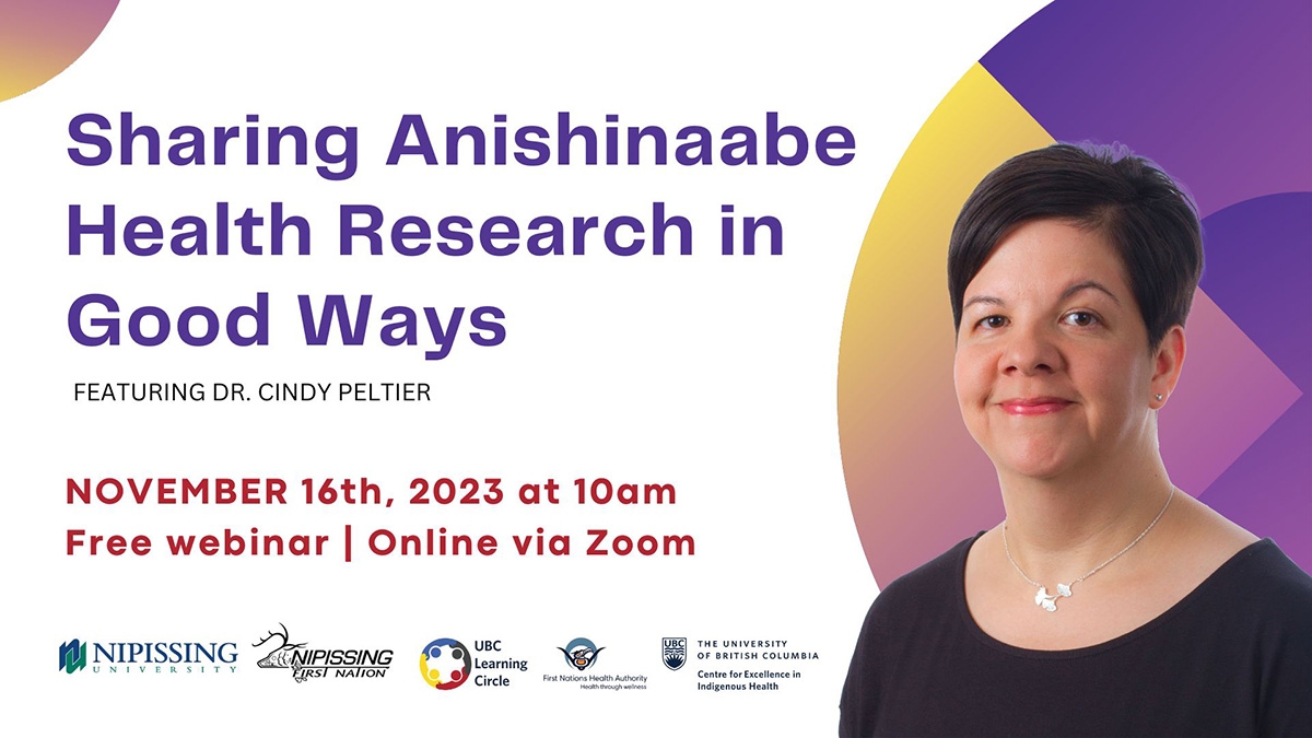 Sharing Anishinaabe Health Research in Good Ways