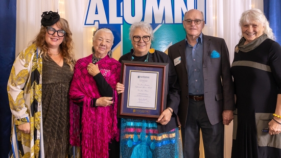 Dr. Joyce Helmer with supporters