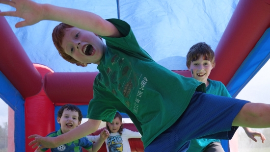 Bouncy castle fun at Homecoming