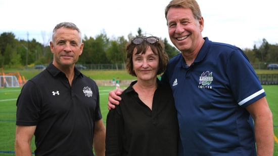 President Dr. Kevin Wamsley, Chancellor Dr. Scott Russell and his wife, Catherine