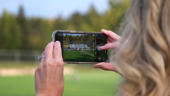 Taking photos of the Lakers during Homecoming weekend