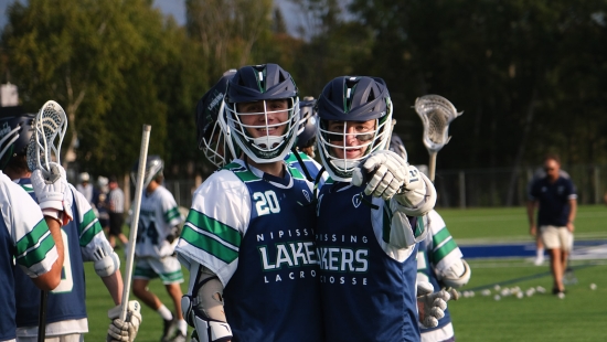 Lakers men's lacrosse vs Laurentian University during Homecoming weekend