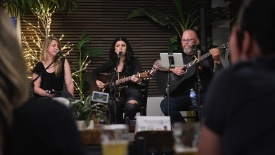 Lakers students and alumni enjoying live music during Homecoming weekend