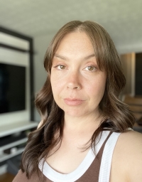 A woman taking a selfie