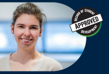 Banner image of Desire's headshot next to the RSD logo