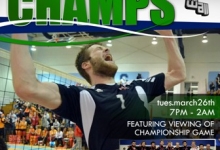 Photo of volleyball champs celebration poster