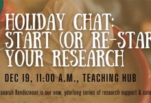 Holiday Chat: Start (Or Re-Start) Your Research